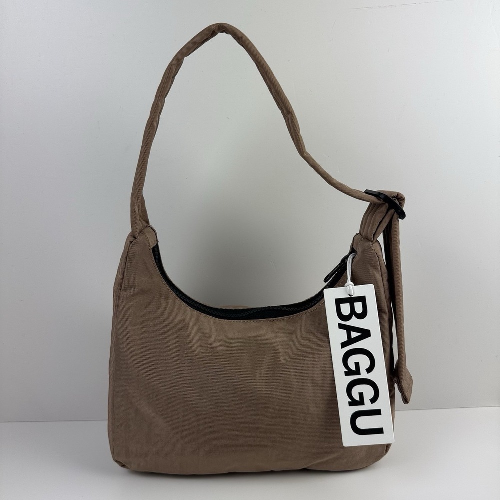BAGGU Mini Nylon Shoulder Bag - Cocoa NWT